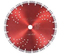 Disque de coupe diamanté avec turbo et trous Acier 300 mm Rouge G