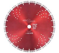 vidaXL Disque de Coupe Diamanté avec Turbo et Trous Lame de Scie Matériaux de Béton Disque de Meuleuse Machine de Meuleuse Scie à Table Durable Acier 350 mm