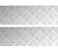 vidaXL Disques en losange 2 pcs Argent 75 x 25 cm Aluminium