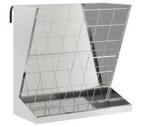 vidaXL Distributeur de Foin Argent 71 x 33 x 70 cm Acier galvanisé, Jardin et terrasse, Design rectangulaire, Style Industriel, Crochets Robustes, accoudoirs Ajustables, matériaux résistants à l'eau