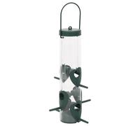 vidaXL Distributeur de nourriture pour oiseaux 3 pcs. Vert foncé 17x17x32 cm