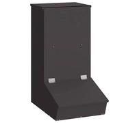 vidaXL Distributeur de porcs Noir 55 x 38 x 76 cm Acier Laminé à Froid, Jardin et Terrasse, Mangeoire pour Cochons Modernes, Grande Capacité, Durable et Résistante aux Intempéries