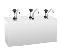 vidaXL Distributeur de sauces pour mayonnaise, ketchup, sauce soja – Acier inoxydable – 3x3,5 L