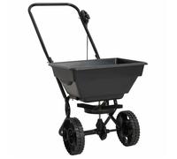 vidaXL Distributeur / épandeur de sel, engrais et semences 142965 – PVC et acier – 15 L Noir