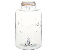 vidaXL Distributeur d'eau XXL avec robinet Transparent 8 L Verre