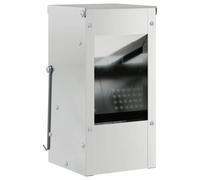 vidaXL Distributeur pour Lapins Argent 12,5 x 12,5 x 25 cm, Un Guide, Rectangulaire, Autres Formes de Design, y Compris carrés, Triangles, octogones et Plus de Figures géométriques