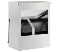 vidaXL Mangeoire pour lapins argentée 20 x 12,5 x 25 cm en acier galvanisé, un guide, des formes rectangulaires et autres formes dans le design, telles que des carrés, des triangles, des octogones et