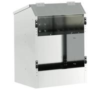 vidaXL Distributeur pour Lapins Argent 64.5 x 25.5 x 45.5 cm, Jardin et terrasse, Design Moderne, Matériaux durables, pour la Vie en Plein air, éléments contemporains Beige