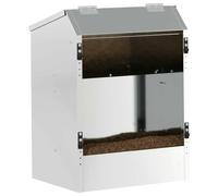 vidaXL Distributeur pour Lapins Argent 64.5 x 25.5 x 45.5 cm, Jardin et terrasse, Design Moderne, Matériaux durables, pour la Vie en Plein air, éléments contemporains Beige