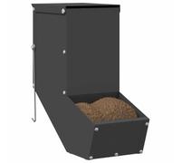 vidaXL Distributeur pour lapins Noir 12,5 x 26 x 28,5 cm, Design de jardin et de terrasse, caractéristiques modernes, matériaux durables pour la vie en extérieur, espaces stylés pour les rassemblement