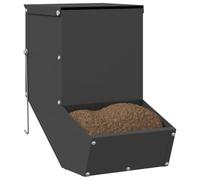 vidaXL Distributeur pour Lapins Noir 17,5 x 26 x 28,5 cm, Nourrisseur pour Lapins, Moderne et Robuste, idéal pour Animaux, intérieur et extérieur, Pratique et Fun