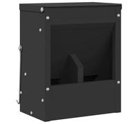 vidaXL Distributeur pour Lapins Noir 20 x 12,5 x 25 cm, Un Guide, Rectangulaire, Autres Formes de Design, y Compris carrés, Triangles, octogones et Plus de Figures géométriques