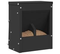 Vidaxl Distributeur Pour Lapins Noir 20 X 12,5 X 25 Cm