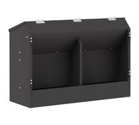 vidaXL Distributeur pour Lapins Noir 64.5 x 25.5 x 45.5 cm, Jardin et terrasse, Design Moderne, Matériaux durables, pour la Vie en Plein air, éléments contemporains Beige