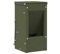 vidaXL Distributeur pour Lapins Vert Olive 12,5 x 12,5 x 25 cm, Un Guide, Rectangulaire, Autres Formes de Design, y Compris carrés, Triangles, octogones et Plus de Figures géométriques