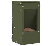 Vidaxl Distributeur Pour Lapins Vert Olive 12,5 X 12,5 X 25 Cm