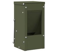 vidaXL Distributeur pour Lapins Vert Olive 12,5 x 12,5 x 25 cm, Un Guide, Rectangulaire, Autres Formes de Design, y Compris carrés, Triangles, octogones et Plus de Figures géométriques