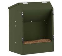 vidaXL Distributeur pour lapins Vert olive 64,5×25,5×45,5 cm – Design moderne, matériaux durables