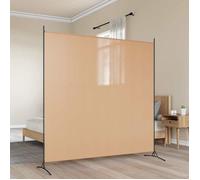 vidaXL Diviseur de pièce à panneau unique Beige 175 x 180 cm Tissu 42039198