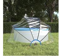 vidaXL Dôme de piscine rond avec piquets au sol 315x158 cm PVC