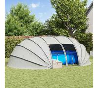 Vidaxl Dôme De Tente De Piscine Gris 538 X 440 X 204 Cm