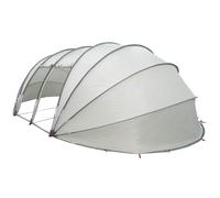 vidaXL Dôme de Tente de Piscine Gris 640 x 432 x 205 cm, Tente Waterproof pour Le Jardin et terrasse, Protection Piscine, abri Facile à Installer, Anti-Vent été