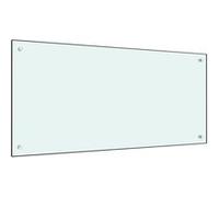 vidaXL Dosseret de cuisine Blanc 100x50 cm Verre trempé 249461 Blanc G