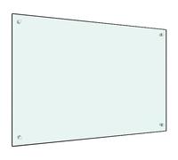 vidaXL Dosseret de cuisine Blanc 90x60 cm Verre trempé 249459