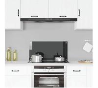 vidaXL Dosseret de Cuisine Carrelage Mural Décoration Protection Anti-éclaboussures Résistant aux Rayures Noir 80x40 cm 249484