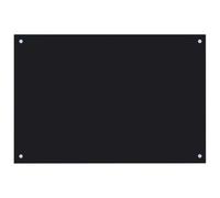 vidaXL Dosseret de Cuisine Carrelage Mural Décoration Protection Anti-éclaboussures Résistant aux Rayures Noir 90x60 cm Verre Trempé