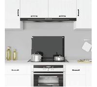 vidaXL Dosseret de cuisine Verre trempé Noir 70x50 cm anti‑éclaboussures, résistant aux rayures