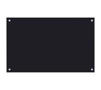 vidaXL Dosseret de Cuisine Carrelage Mural Décoration Protection Anti-éclaboussures Résistant aux Rayures Noir 80x50 cm Verre Trempé