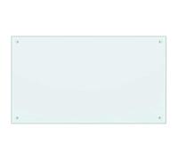 Dosseret de cuisine Blanc 100x60 cm Verre trempé Blanc G