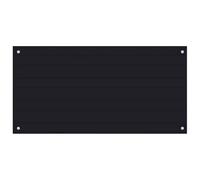 vidaXL Dosseret de Cuisine Carrelage Mural Décoration Protection Anti-éclaboussures Résistant aux Rayures Noir 100x50 cm Verre Trempé