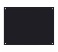 vidaXL Dosseret de Cuisine Carrelage Mural Décoration Protection Anti-éclaboussures Résistant aux Rayures Noir 80x60 cm Verre Trempé