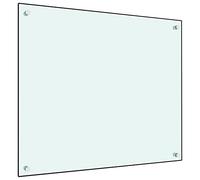 vidaXL Dosseret de Cuisine Carrelage Mural Décoration Protection Anti-éclaboussures Résistant aux Rayures Blanc 70x60 cm Verre Trempé