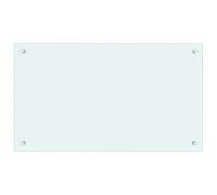 vidaXL Dosseret de cuisine verre trempé 70x40 cm Blanc – Anti-éclaboussures, Résistant aux rayures
