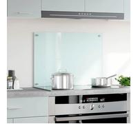 vidaXL Dosseret de cuisine en verre trempé 70x50 cm Blanc – 249452