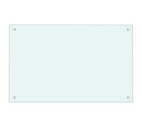 vidaXL Dosseret de cuisine Carrelage en verre trempé anti-éclaboussures, anti-rayures Blanc 80x50 cm