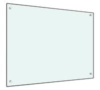 vidaXL Dosseret de cuisine Verre trempé Anti-éclaboussures Anti-rayures Blanc 80x60 cm