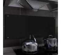 Dosseret de cuisine Noir 100x40 cm Verre trempé