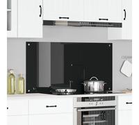 vidaXL Dosseret de Cuisine Noir 120x60x0,6 cm Verre Trempé