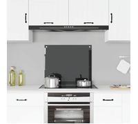 vidaXL Dosseret de cuisine Noir 70x60 cm Verre trempé 249483