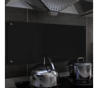 Vidaxl Dosseret De Cuisine Noir 90x40 Cm Verre Trempã©