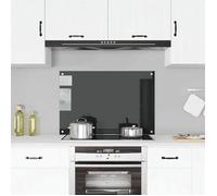 vidaXL Dosseret de cuisine Noir 90x60 cm Verre trempé 249489