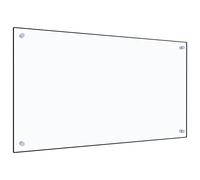 vidaXL Dosserêt de Cuisine Résistant à la Chaleur et aux Rayures Système de Panneaux Muraux de Décoration de Cuisine Transparent en Verre Trempé 90x50cm