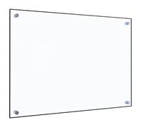 vidaXL Dosserêt de cuisine Résistant à la chaleur Résistant aux rayures Système de panneau mural de décoration de cuisine en carrelage Transparent 70x50cm Verre trempé