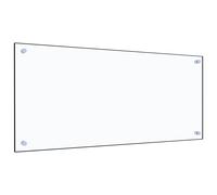 vidaXL Dosseret de Cuisine Carrelage Mural Décoration Protection Anti-éclaboussures Résistant aux Rayures Transparent 90x40 cm Verre Trempé