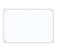 vidaXL Dosseret de cuisine Carrelage mural Verre trempé Transparent Résistant aux rayures 90x60 cm