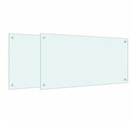 vidaXL Dosserets de Cuisine 2 pcs Blanc 80x40 cm Verre trempé